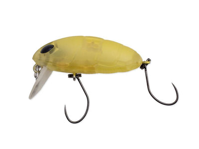 NORIES CRANKIN BOSS PUPA Wobbler in Grün-Gelb-Beige von der Seite | NO-6969 WORLD OF TROUT