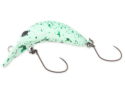 NORIES RICE 30 Wobbler in Weiss-Gruen-Gepunktet von der Seite | NO-11265 WORLD OF TROUT