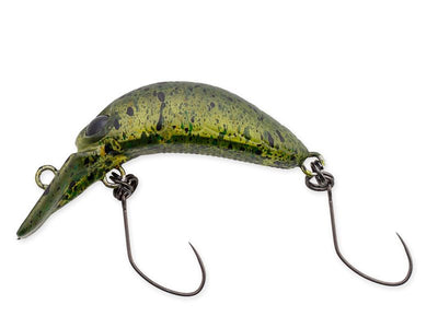 NORIES RICE 30 Wobbler in Gruen-Schwarz-Gepunktet von der Seite | NO-17260 WORLD OF TROUT