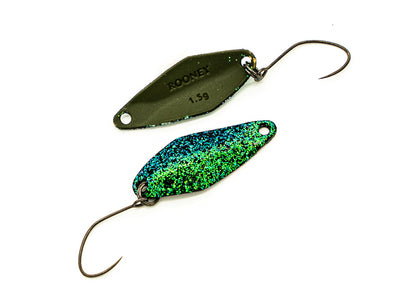 NORIES ROONEY 1,5g Spoon in Electric Glitter und Schwarz | NO-10163 WORLD OF TROUT