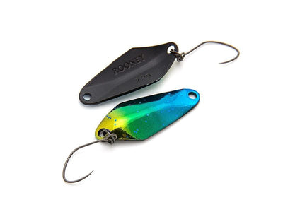 NORIES ROONEY 2,2g Spoon in Blau-Grün-Gelb Glitter und Schwarz | NO-10659 WORLD OF TROUT