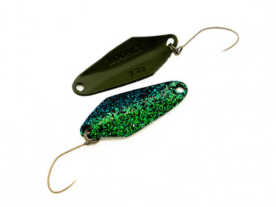 NORIES ROONEY 2,2g Spoon in Electric Glitter und Schwarz | NO-16499 WORLD OF TROUT