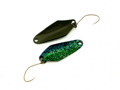 NORIES ROONEY 2,8g Spoon in Electric Glitter und Schwarz | NO-13023 WORLD OF TROUT