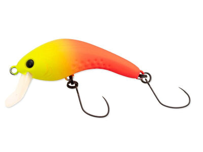 NORIES RUSH BELL 40 Wobbler in Gelb-Rot von der Seite | NO-17255 WORLD OF TROUT