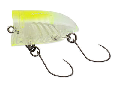 NORIES SPISH 25 Wobbler in Klar-Transparent-Gelb von der Seite | NO-12756 WORLD OF TROUT